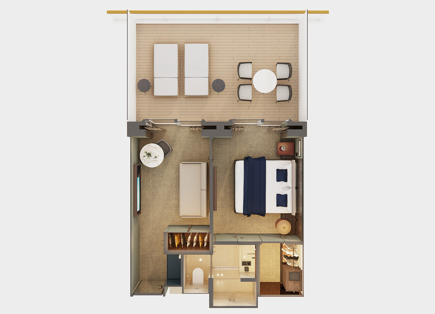The Haven Aft-Facing Penthouse with Master Bedroom & Large Balcony - Schematic