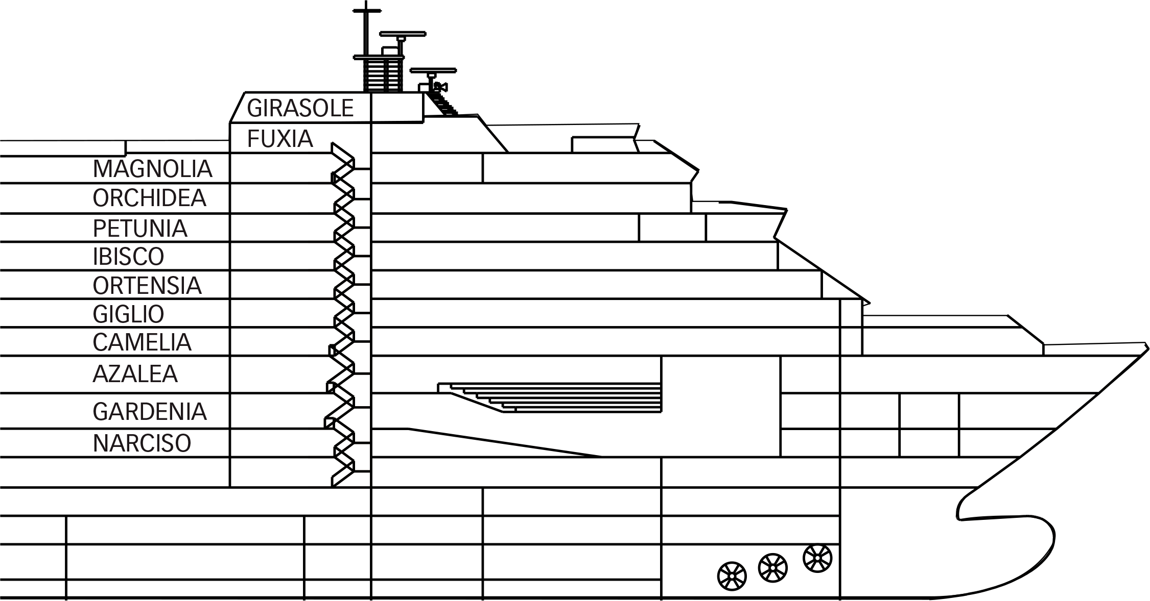 Where Narciso (Deck 1) is on Costa Deliziosa