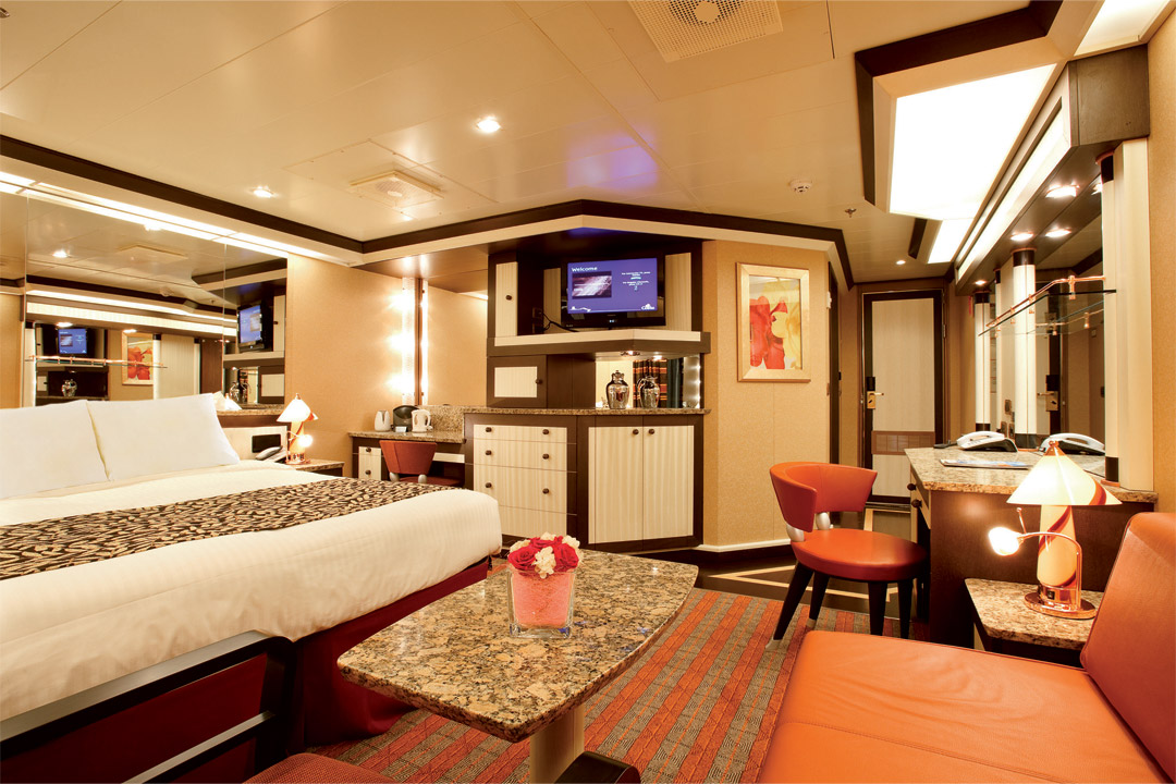  It won’t be hard to settle into the comfortable accommodations onboard this ship! 