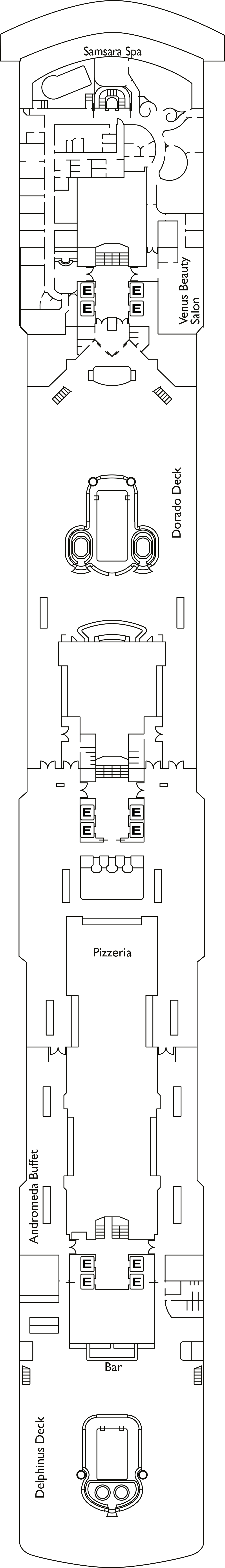 Acquamarina (Deck 9) deck plan for Costa Luminosa