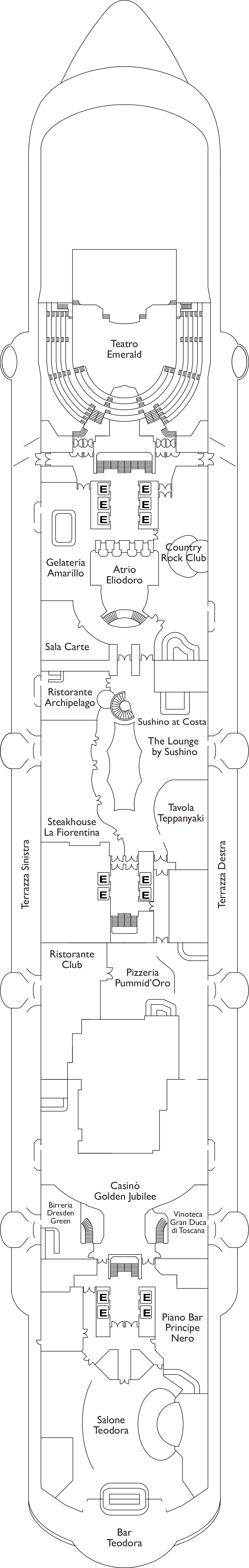 Eldorado (Deck 5) deck plan for Costa Diadema