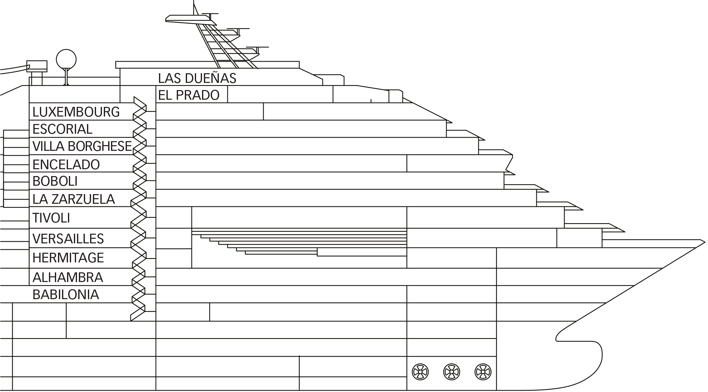 Where Babilonia (Deck 1) is on Costa Favolosa