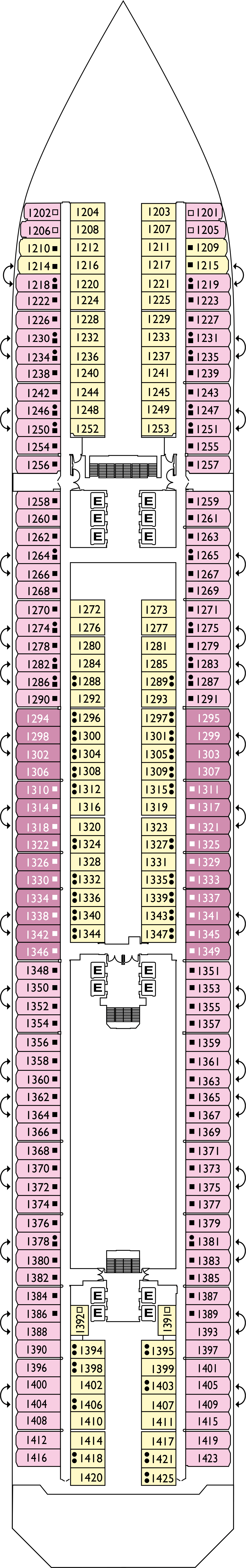 Rio de Janeiro (Deck 1) deck plan for Costa Fortuna