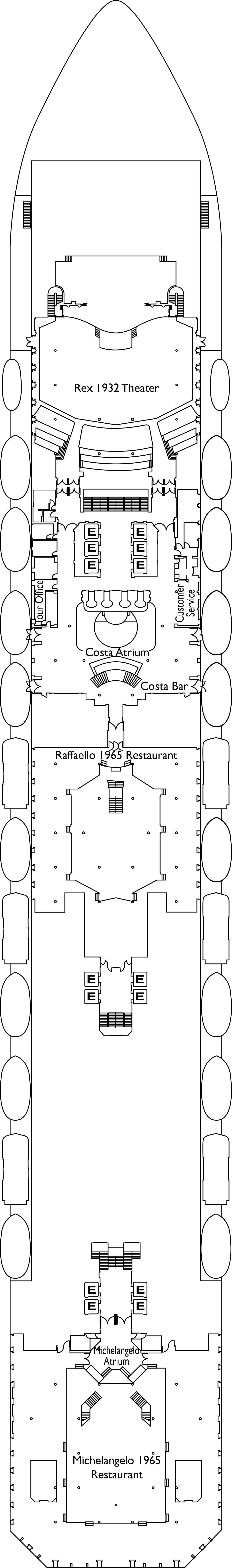 Buenos Aires (Deck 3) deck plan for Costa Fortuna