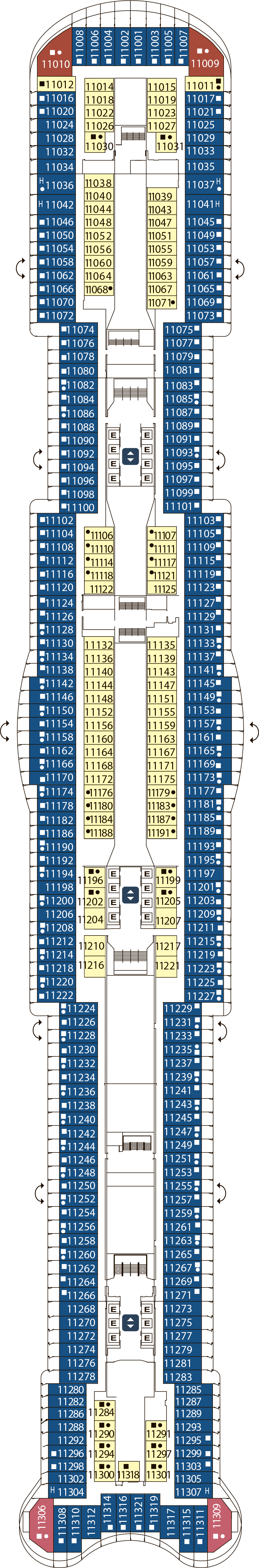 San Gimignano (Deck 11) deck plan for Costa Toscana
