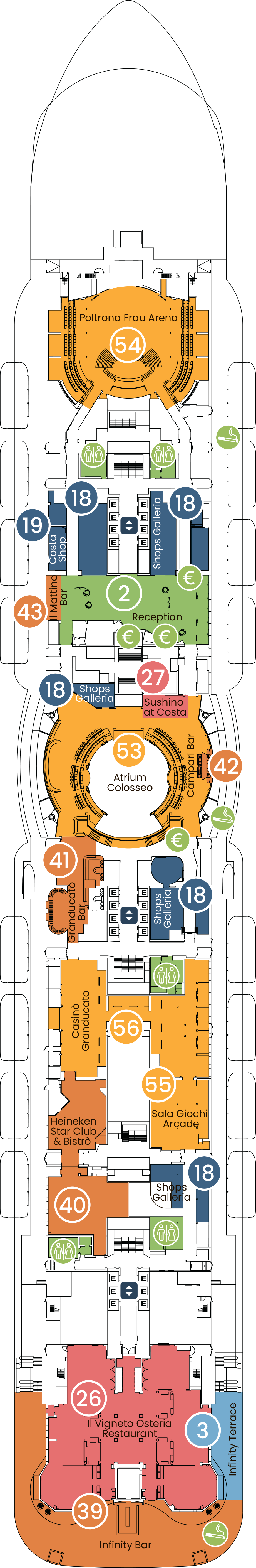 Montepulciano (Deck 7) deck plan for Costa Toscana