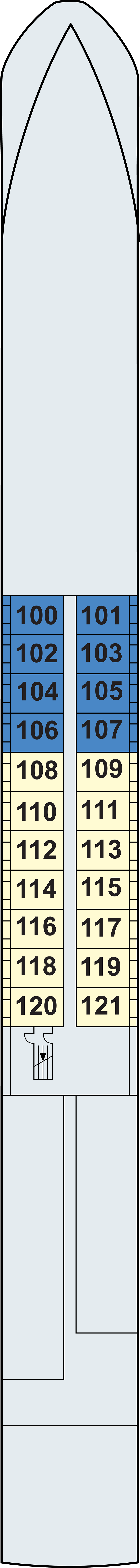 Main (Deck 1) deck plan for Viking Kari