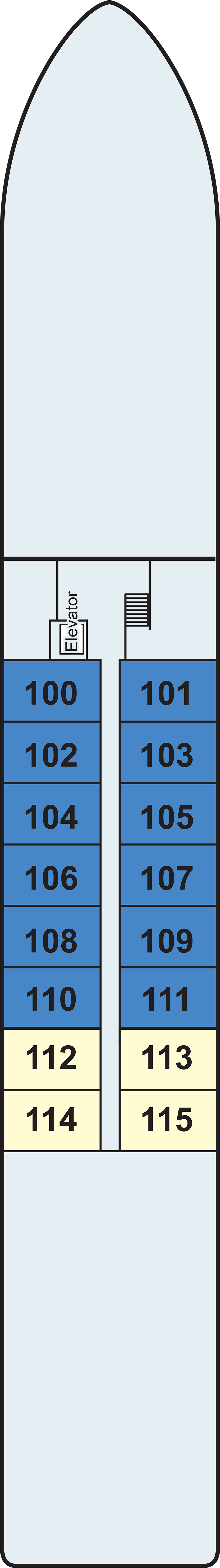 Main (Deck 1) deck plan for Viking Hemming