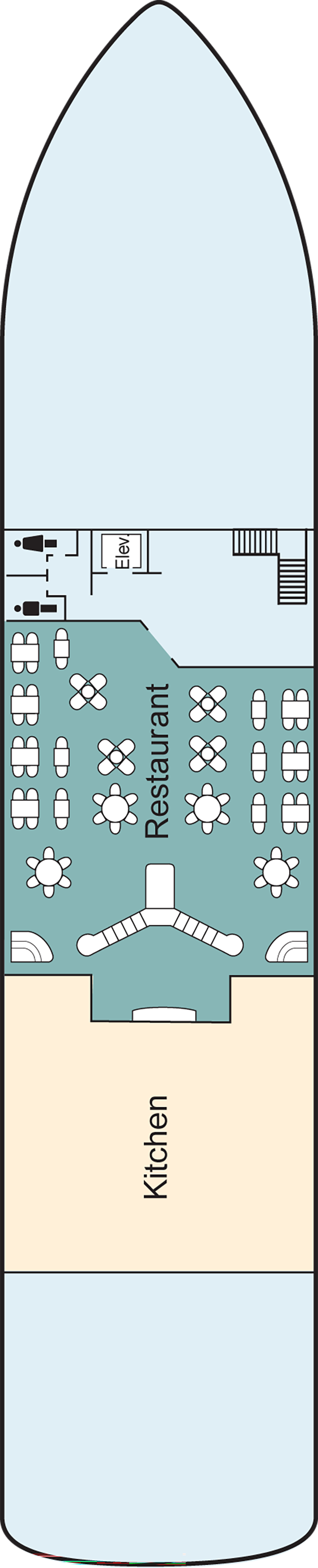 Lower (Deck 1) deck plan for MS Antares