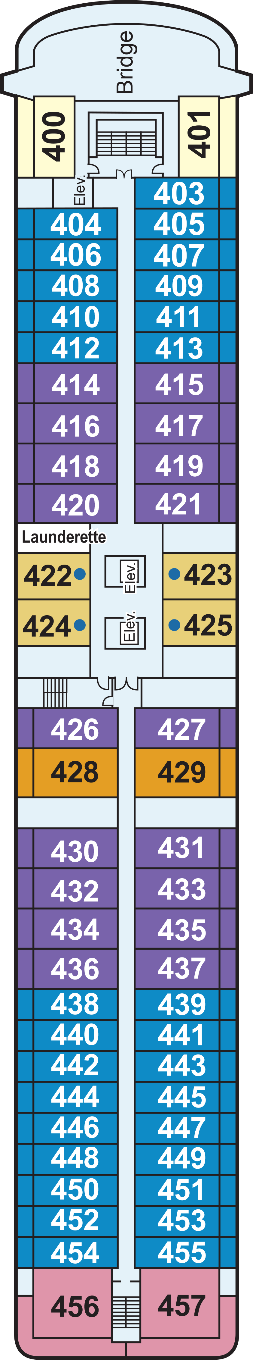 Deck 4 deck plan for Viking Mississippi