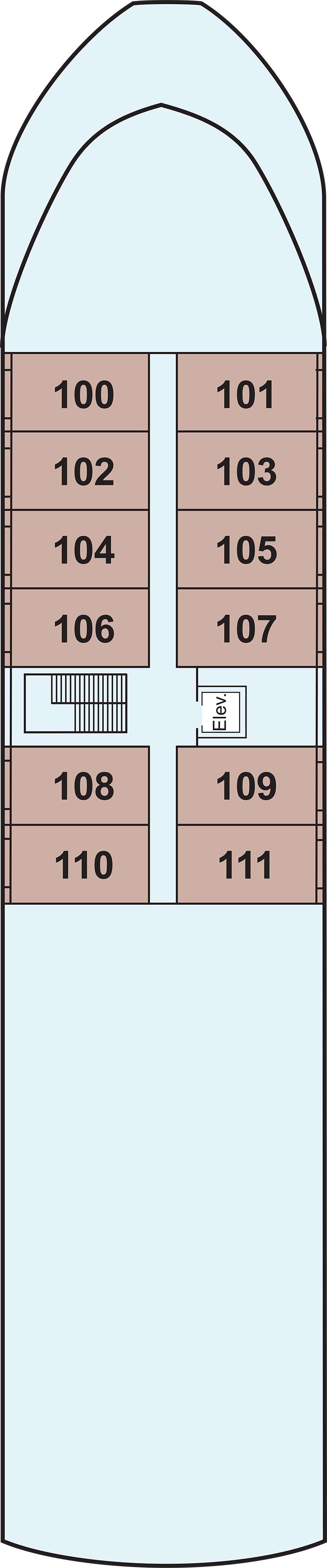 Main (Deck 1) deck plan for Viking Aton