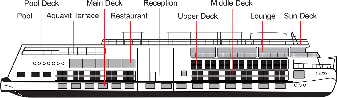 Where Main (Deck 1) is on Viking Osiris