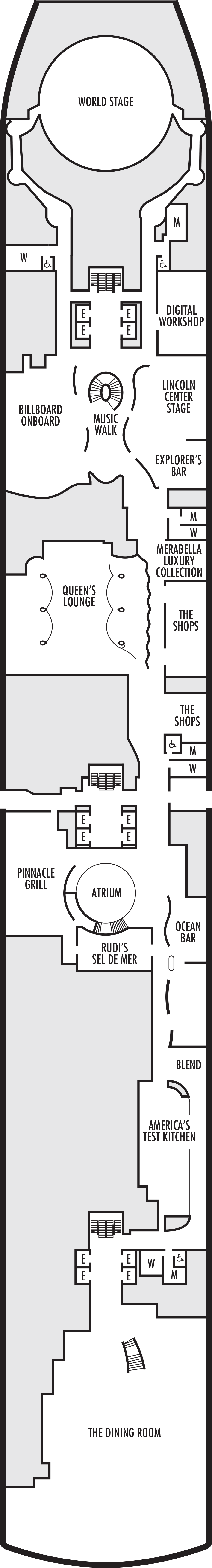 Plaza (Deck 2) deck plan for ms Nieuw Statendam