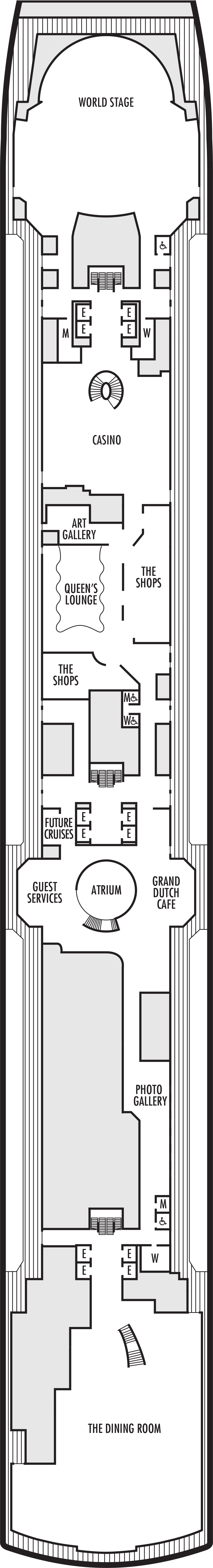 Promenade (Deck 3) deck plan for ms Nieuw Statendam