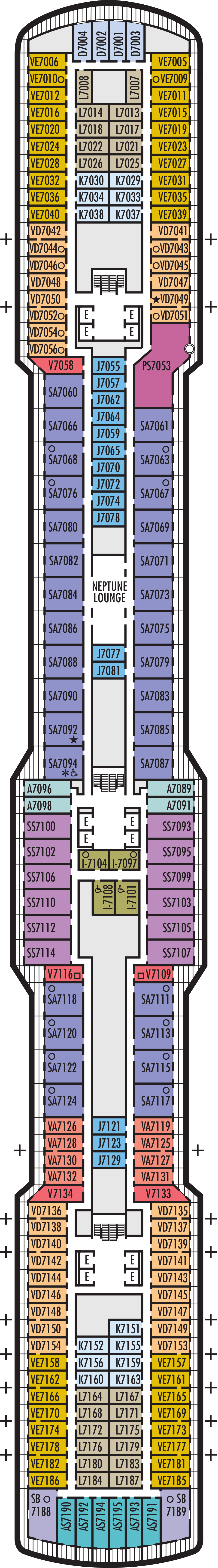 Schubert (Deck 7) deck plan for ms Nieuw Statendam