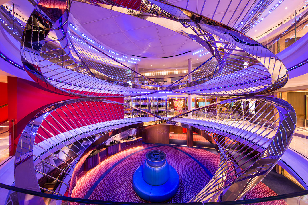  The central atrium is one of the most visually appealing areas of the ship! 