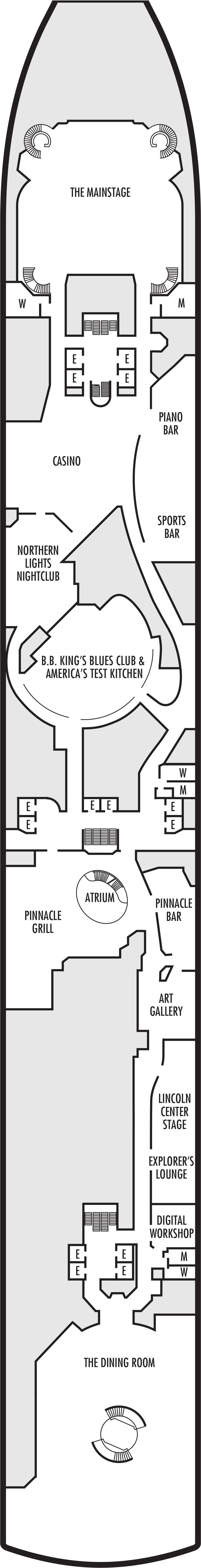 Lower Promenade (Deck 2) deck plan for ms Noordam