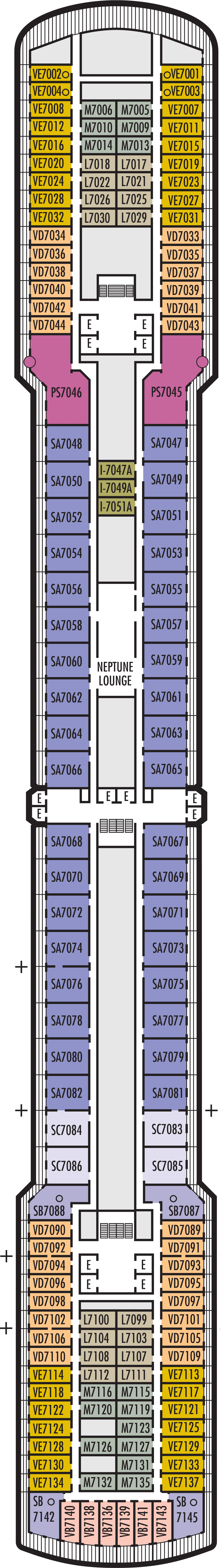 Rotterdam (Deck 7) deck plan for ms Noordam