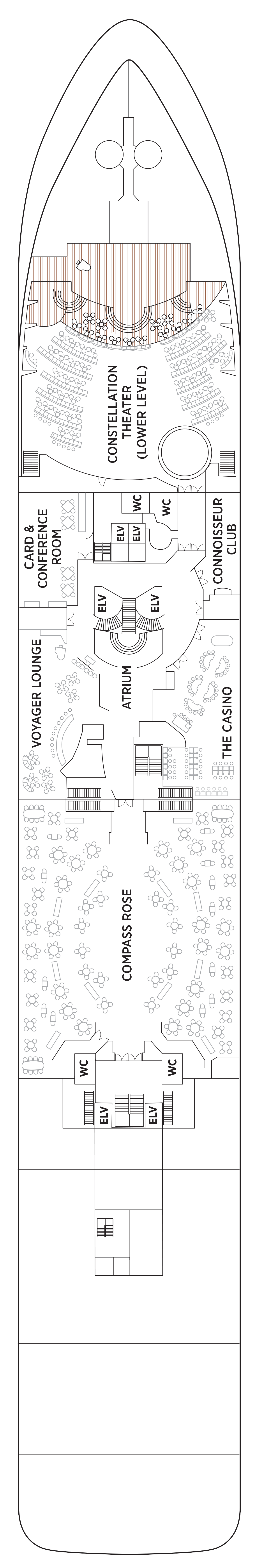 Deck 4 deck plan for Seven Seas Voyager