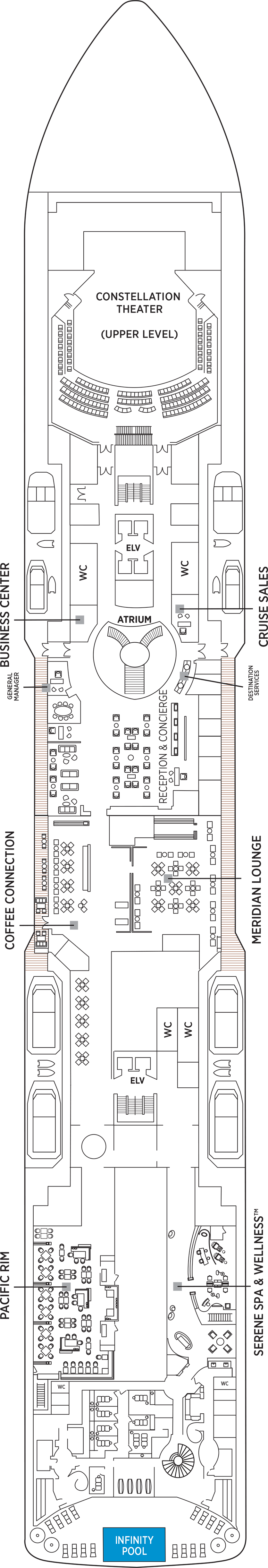 Deck 5 deck plan for Seven Seas Splendor