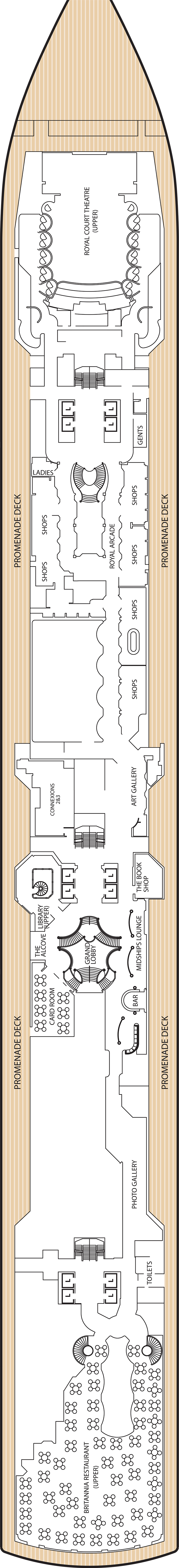 Deck 3 deck plan for Queen Victoria