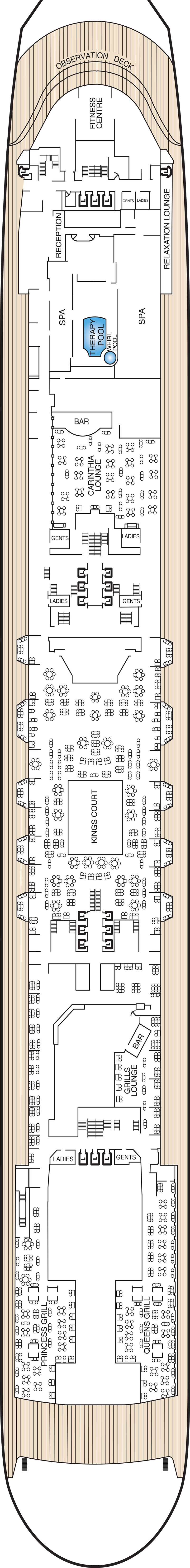 Deck 7 deck plan for Queen Mary 2