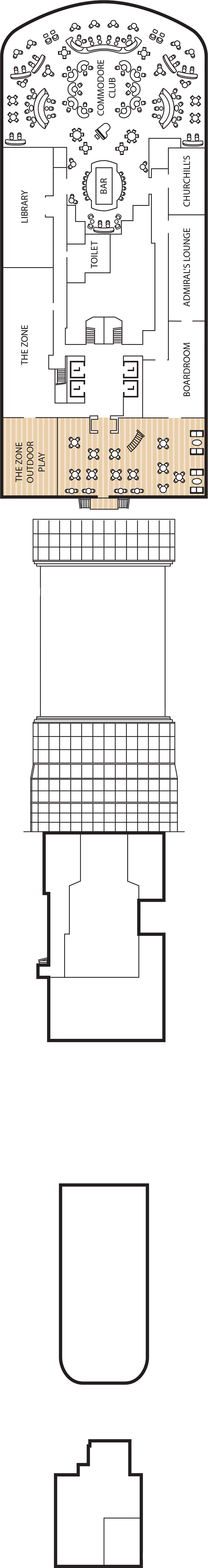 Deck 12 deck plan for Queen Anne