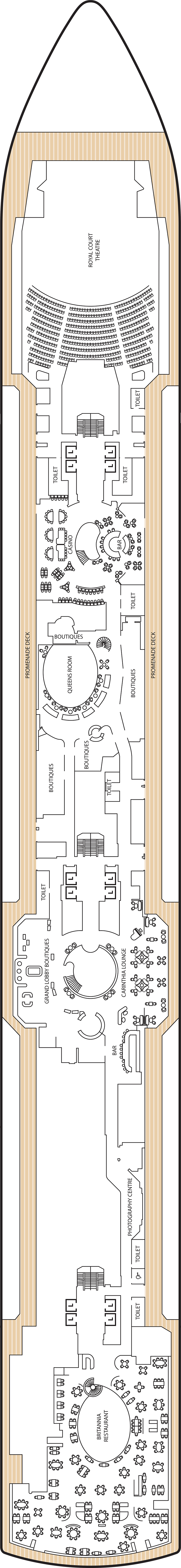 Deck 3 deck plan for Queen Anne