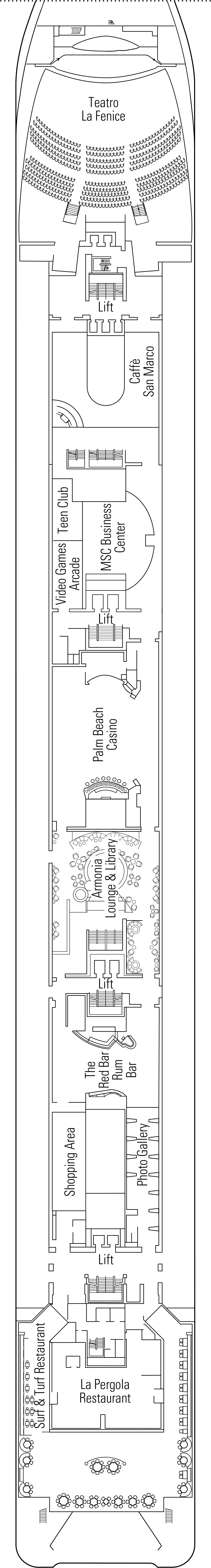 Diamante (Deck 6) deck plan for MSC Armonia