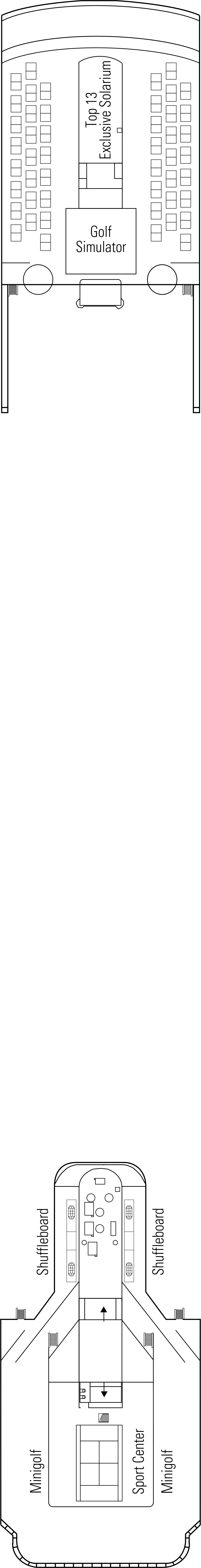 Schubert (Deck 13) deck plan for MSC Sinfonia