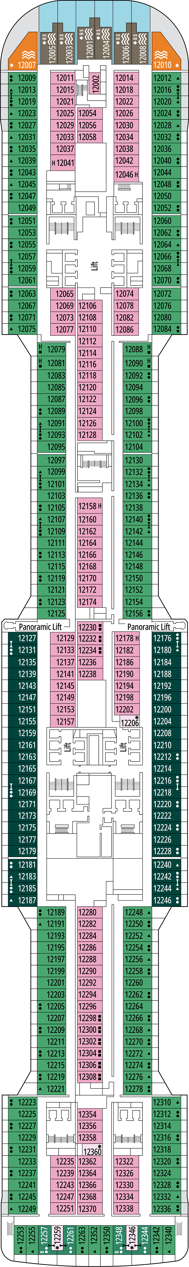 Grand Canyon (Deck 12) deck plan for MSC Meraviglia