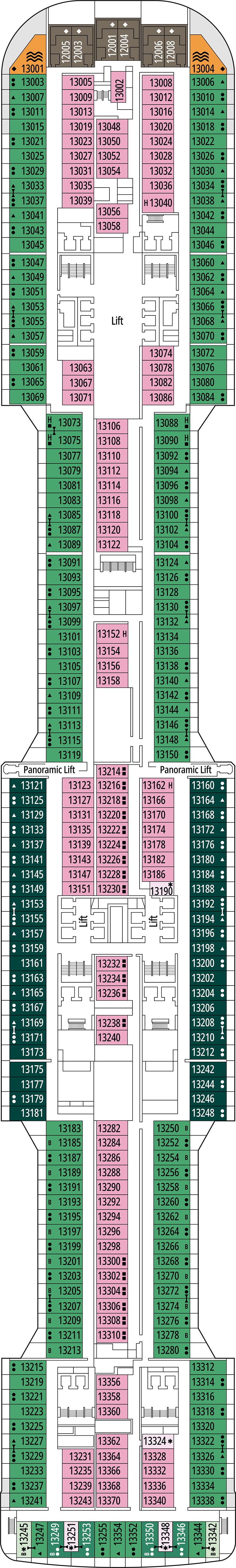 Kilimangiaro (Deck 13) deck plan for MSC Meraviglia