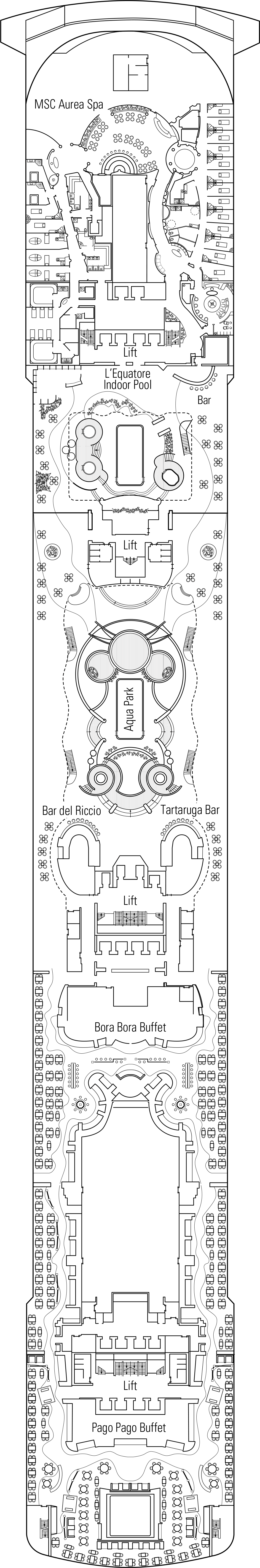 Raffaello (Deck 14) deck plan for MSC Splendida