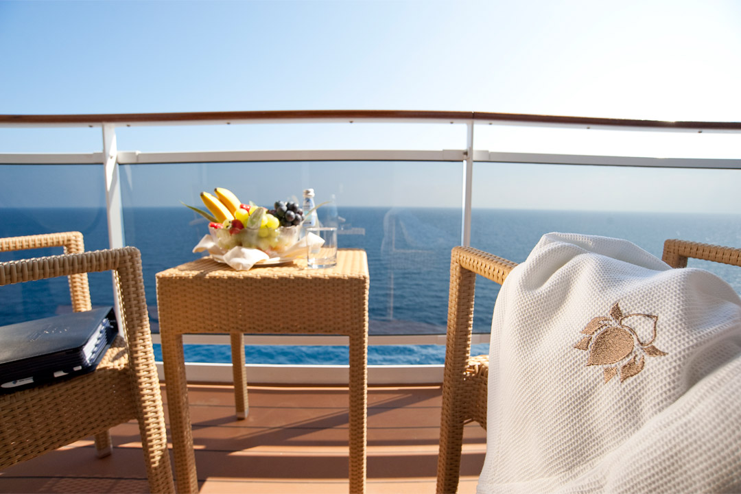  When booking a balcony stateroom, enjoy your morning coffee alongside the fresh ocean breeze, admire a breathtaking sunset in ultimate privacy, or simply relax to your liking! 