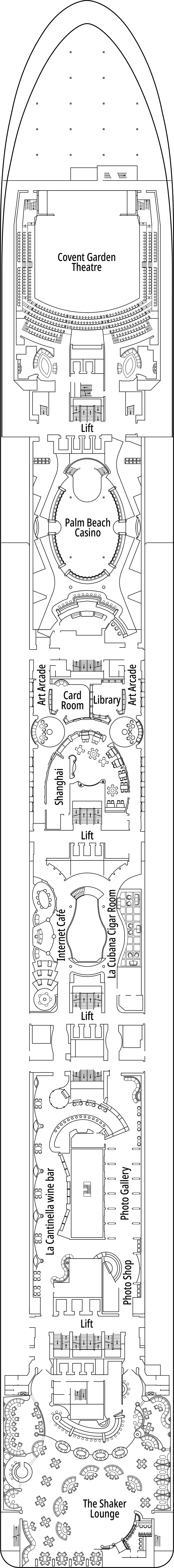Saxofono (Deck 7) deck plan for MSC Orchestra