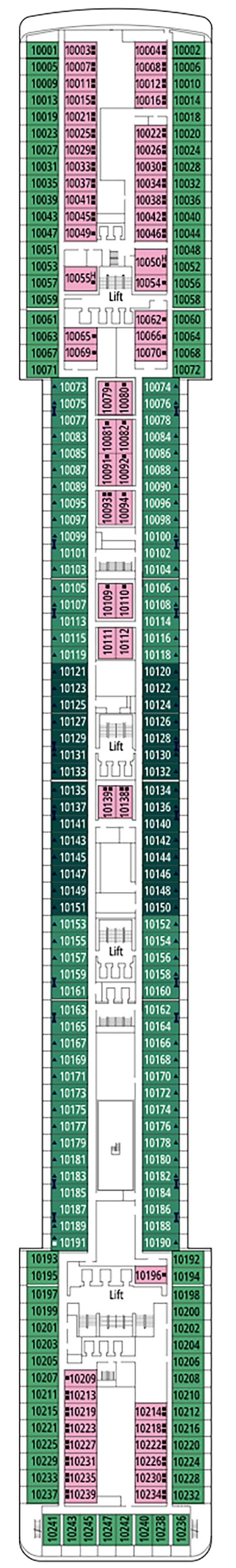Carducci (Deck 10) deck plan for MSC Poesia