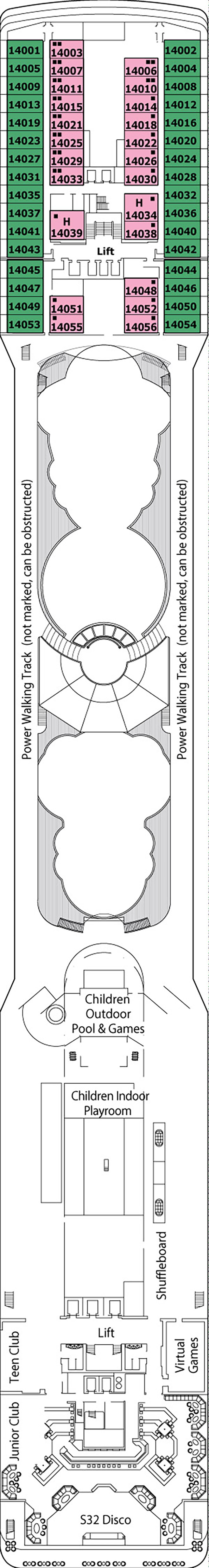 Pascoli (Deck 14) deck plan for MSC Poesia