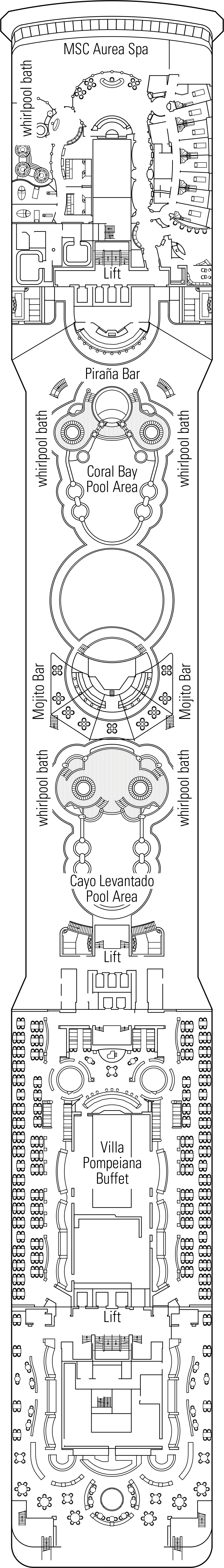 Foscolo (Deck 13) deck plan for MSC Poesia