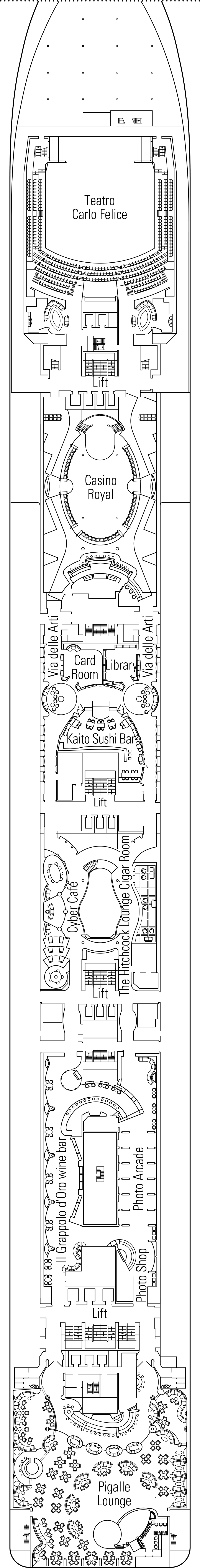 Manzoni (Deck 7) deck plan for MSC Poesia