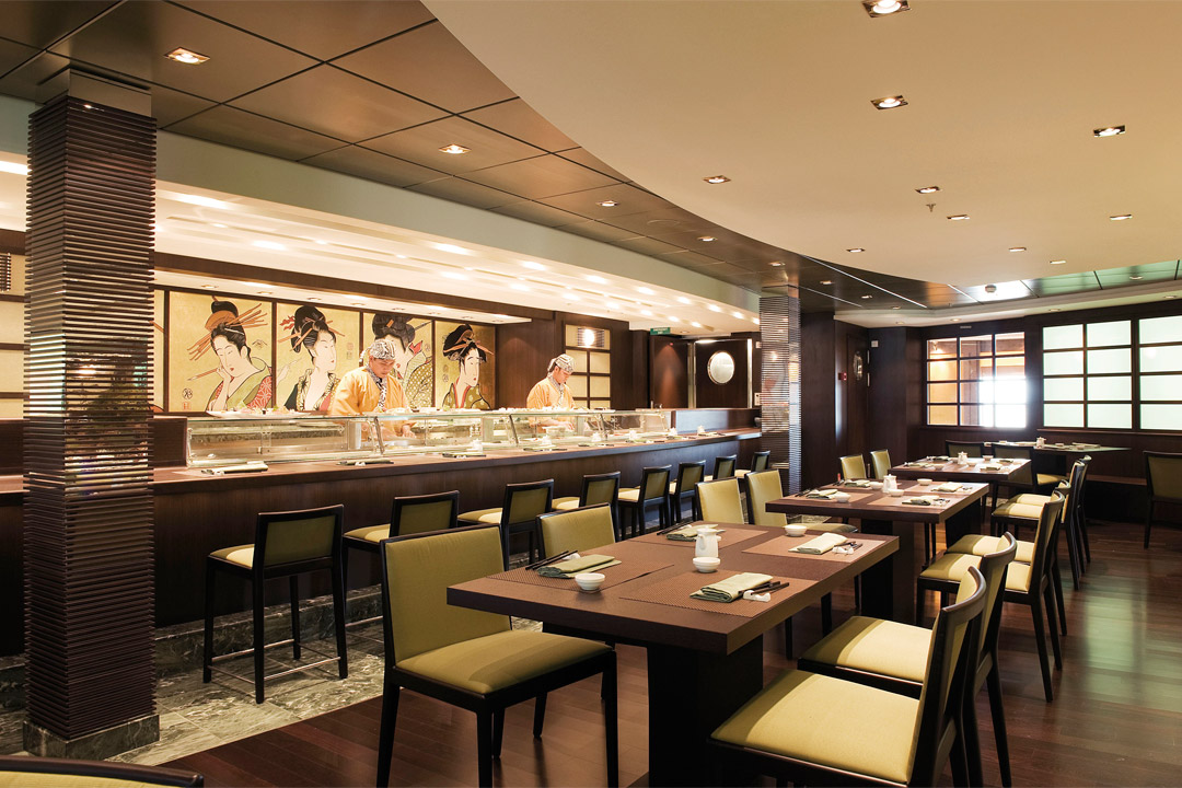  Satisfy your cravings for fabulous oriental cuisine at specialty restaurant and sushi bar, Kaito.   