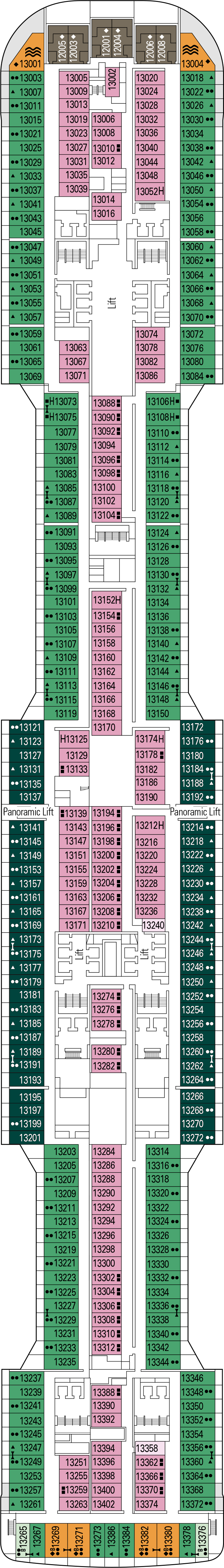 Goya (Deck 13) deck plan for MSC Grandiosa