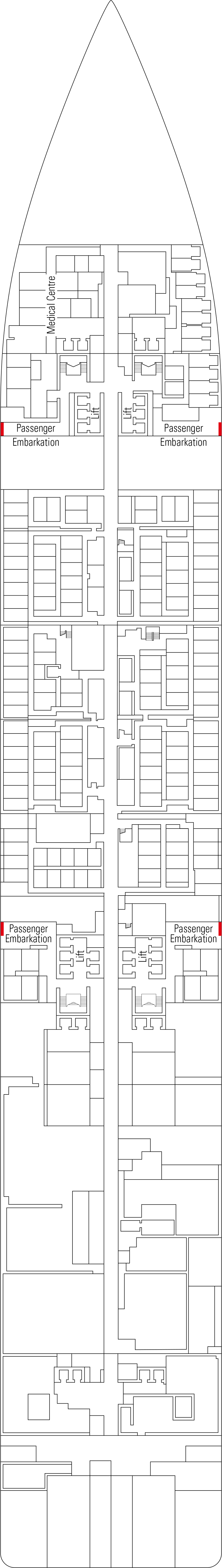 Lirica (Deck 4) deck plan for MSC Bellissima