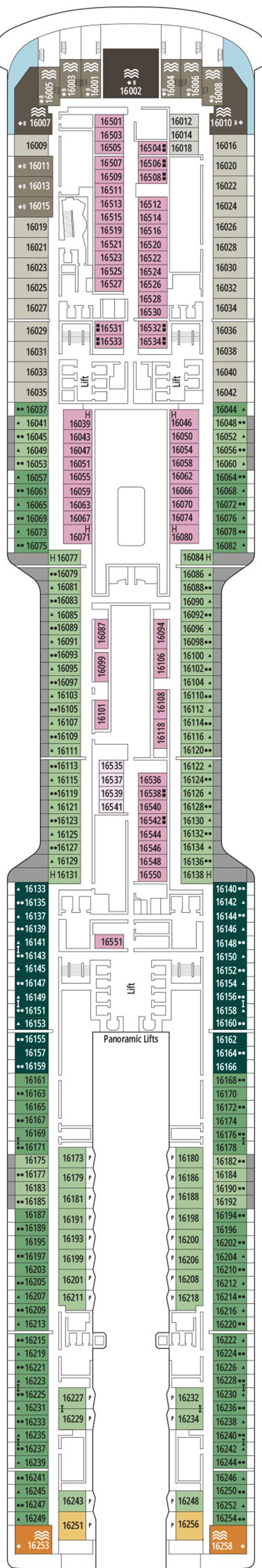 Bern (Deck 16) deck plan for MSC World Europa