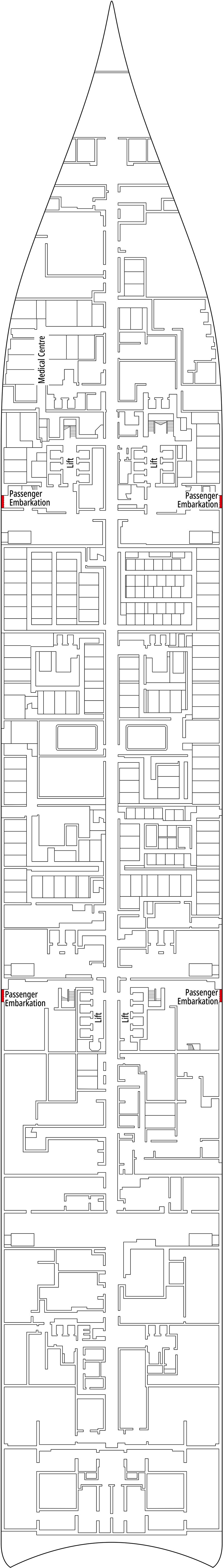 Galveston (Deck 4) deck plan for MSC World America