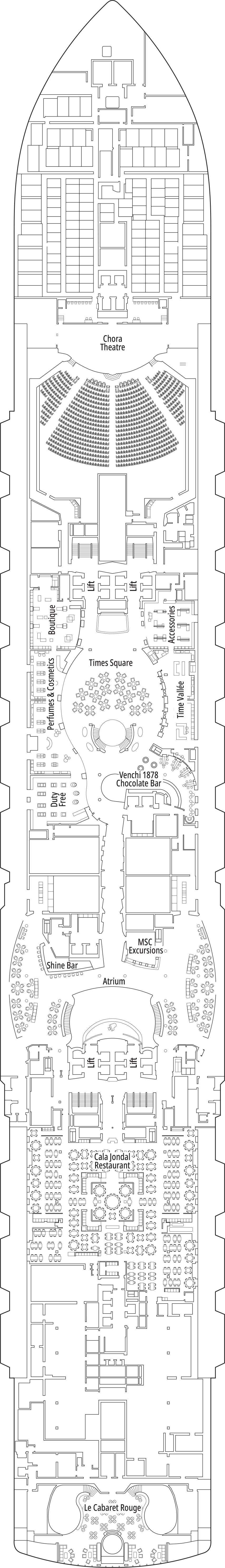 Ibiza (Deck 6) deck plan for MSC Seascape
