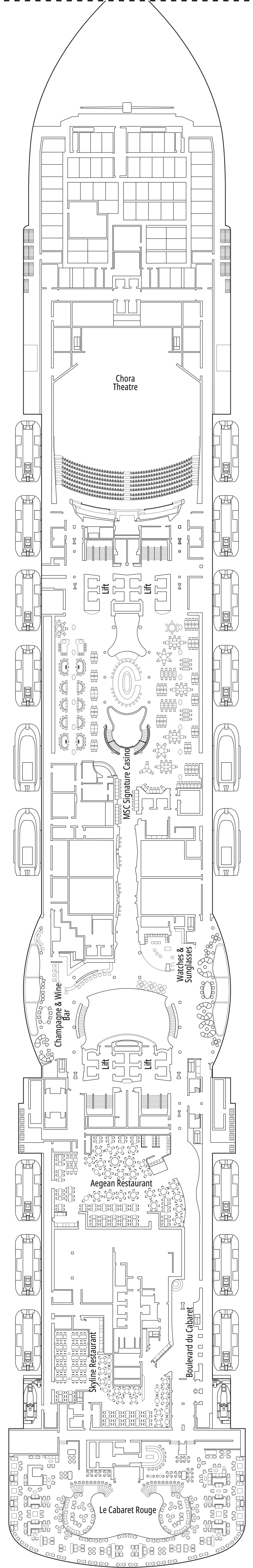 Mykonos (Deck 7) deck plan for MSC Seascape