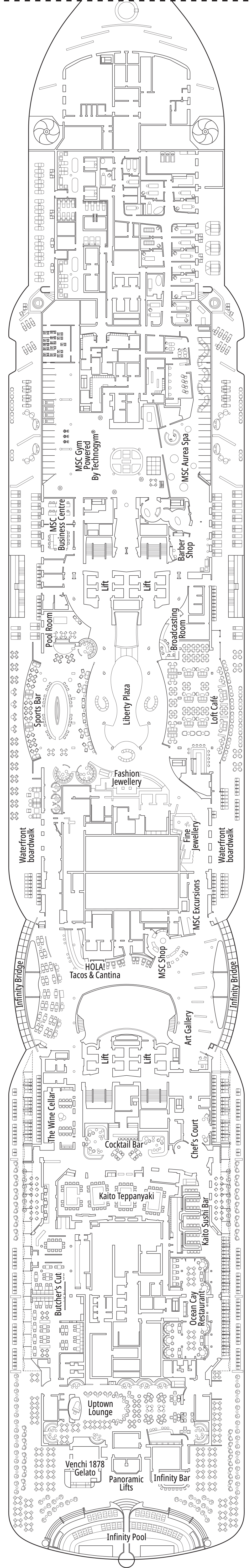 Ocean Cay (Deck 8) deck plan for MSC Seascape