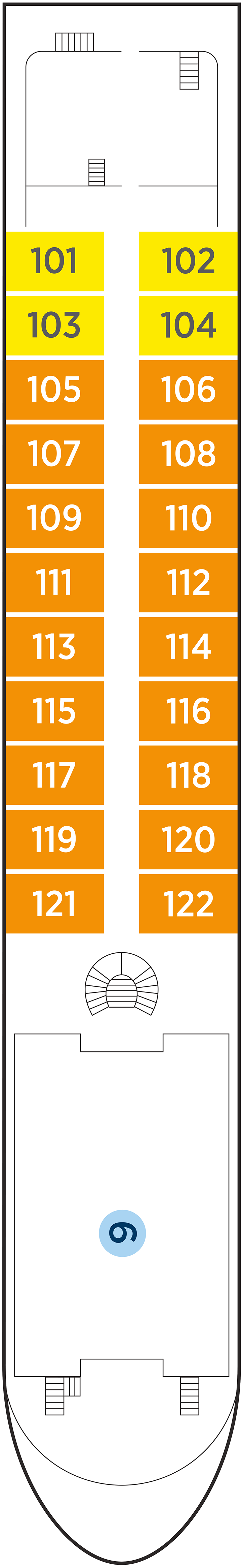 Tonle (Deck 1) deck plan for AmaDara