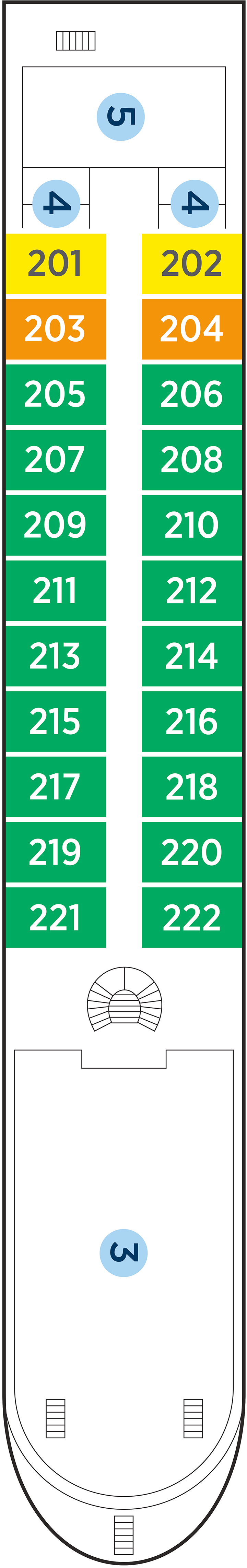 Saigon (Deck 2) deck plan for AmaDara