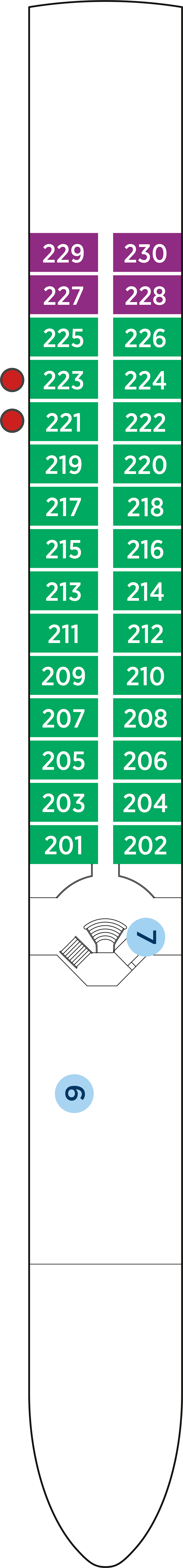 Cello (Deck 2) deck plan for AmaLyra